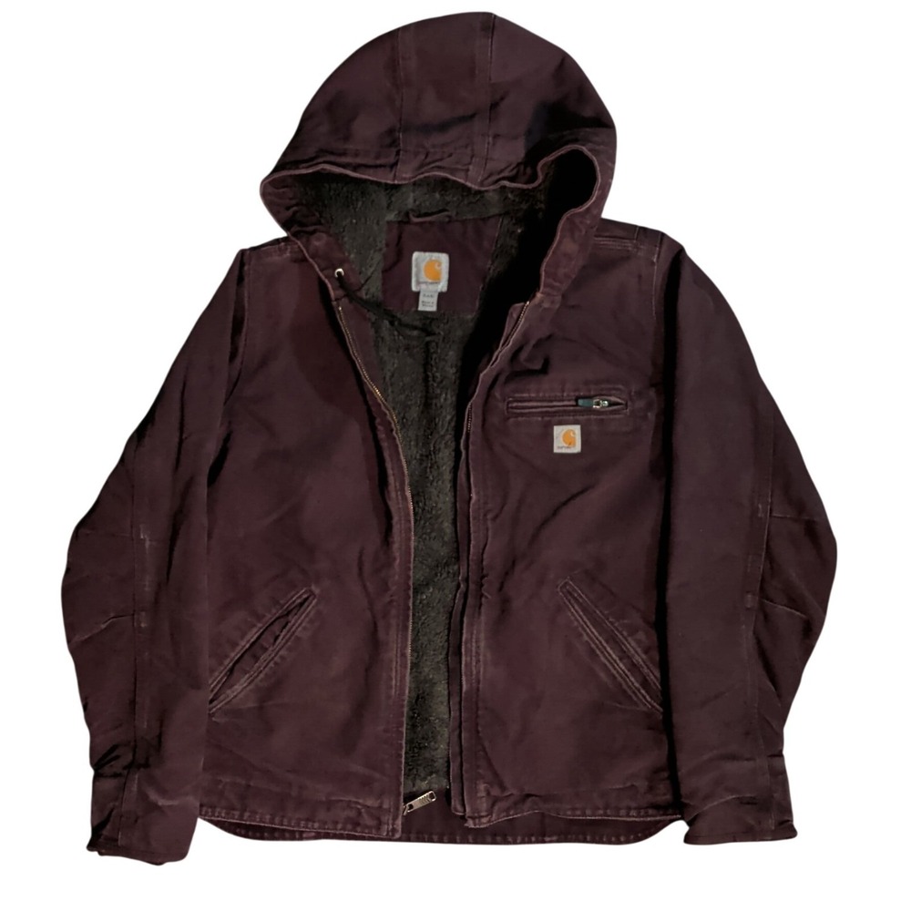Carhartt 104292 DWN Jacket Womens Size S Purple Plum Sierra Work Coat READ DESC